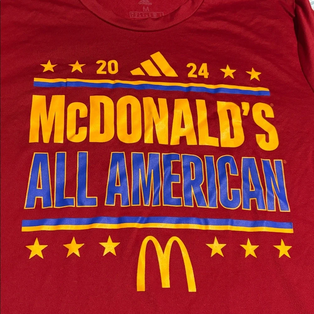 Adidas McDonald's All American Red Short Sleeve Tee Shirt sz M